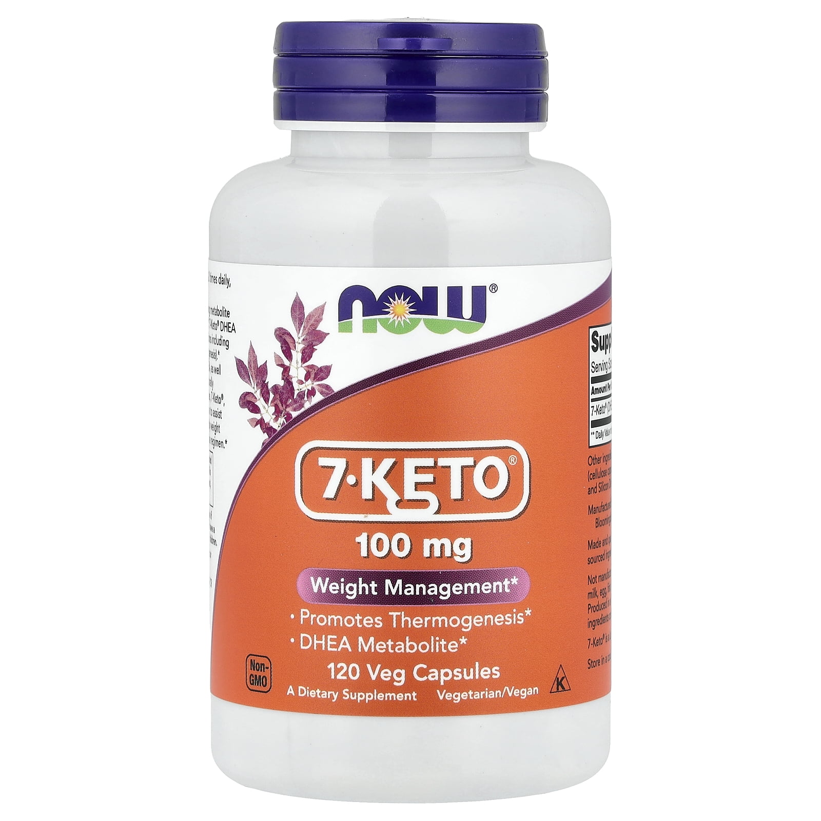 Now Foods, 7-Keto, 100 mg, 120 Veggie Caps