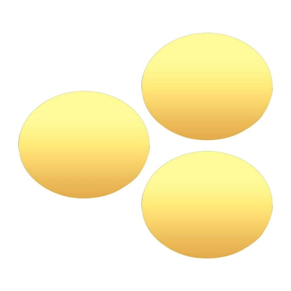 3 centros de mesa con espejos para platos, centros de mesa, espejos redondos, bandejas y decoración. oro de 20 cm