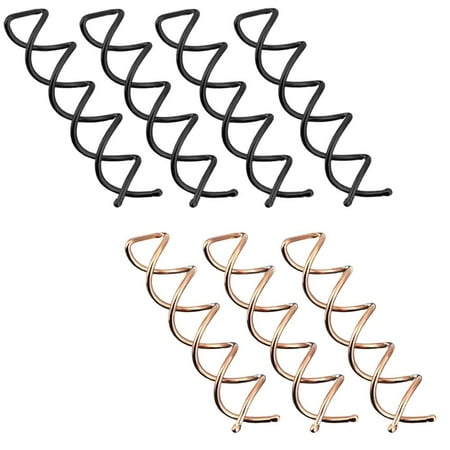 70 Packs Spiral Bobby Hair Pin Spin Pin,Non-Scratch Round Tips Spiral Hair  Clip Spin Clip, Twist Screw Hair Pins for DIY Hair Style (Black, Rose Gold)  | Walmart Canada