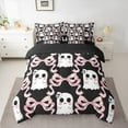 thumbnail image 2 of Castle Fairy Kawaii Ghost Girl 7-Piece Bedding Comforter Set,Cartoon Bow King Bedding Sets,Happy Halloween Ultra Soft Bed Sheets,Lightweight Room Decor, 2 of 8