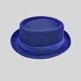 thumbnail image 5 of Ticikt Mens Breathable Mesh Fedora Hat, Summer Outdoor Short Brim Fedora Sun Hat,Blue, 5 of 6