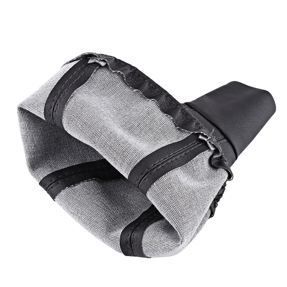 Car Gear Shift Boot Gear Shifter Knob Gaiter PU Leather Dust Cover Replacement Black
