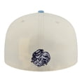 thumbnail image 4 of Men's New Era  Cream/Carolina Blue North Carolina Tar Heels Two-Tone Script 59FIFTY Fitted Hat, 4 of 5