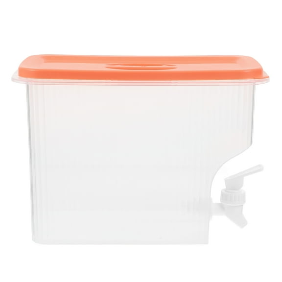 Soimiss Orange Plastic Beverage Dispenser with Spigot for Cold Drinks and Ice Tea