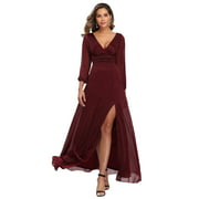 Ever-Pretty Women's Elegant Long Sleeve Formal Evening Dresses for Women 00739 US4