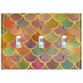 thumbnail image 1 of Metal Light Switch Plate Outlet Cover Mermaid Rainbow MER001, 1 of 13