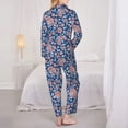 thumbnail image 6 of Goofa Rose Flowers Printed Women’s 2 Piece Pajama Set Super,Pajamas Women's Long Sleeve Sleepwear Soft Button Down Loungewear Pjs Lounge Set Nightwear-Small, 6 of 9