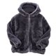 thumbnail image 1 of Gibobby Chamarra acolchada para niñasNiños pequeños niños niñas manga larga invierno Color sólido polar con cremallera Sudadera con capucha chaqueta espe(Gris oscuro, 11-12 Años), 1 of 4