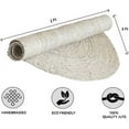 thumbnail image 2 of HOMEMONDE 2'x3' Door Mat Indoor Jute Oval - Off White Hand Woven Braided Reversible Boho Charm Farmhouse Jute Rug - Natural Yarn Accent - Ideal For High Traffic Areas, 2 of 5