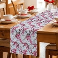 thumbnail image 5 of Spring Flowers Cotton Linen Table Runner for Dining Kitchen, Chinese Pink Peach Blossoms Branches Wedding Outdoor Party Tablerunners Decoration, Dresser Scarf Coffee Tablecloth Runners 13x60 Inches, 5 of 9