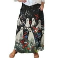 thumbnail image 2 of WXLWZYWL Boho Maxi Skirts for Women Plus Size Trendy Fall 2024 Long Beach Skirts High Waisted Floral Renaissance Skirt with Pockets, 2 of 5
