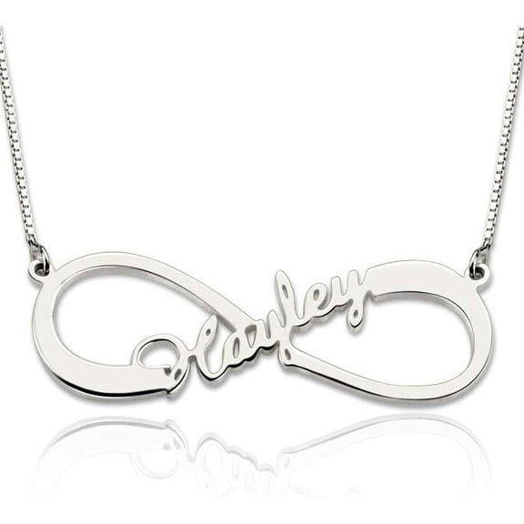 Customized Infinity 1-6 Name Necklace Custom Nameplate Pendant Necklace Personalized Name Birthday Christmas Jewelry Gift for Women Mother Mom