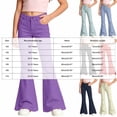 thumbnail image 3 of Linfrsh Girls Dress Pants Wide Leg Uniform Pants Solid Color Casual Baggy Pant Fashion Fall Trousers (Black,14-15 Years), 3 of 9