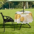 thumbnail image 7 of Coolnut 60" Pineapples Outdoor Round Tablecloth, Waterproof Stain-Resistant Non-Slip Circular Tablecloth with Umbrella Hole and Zipper for Tabletop Backyard Party BBQ Decor, 7 of 7