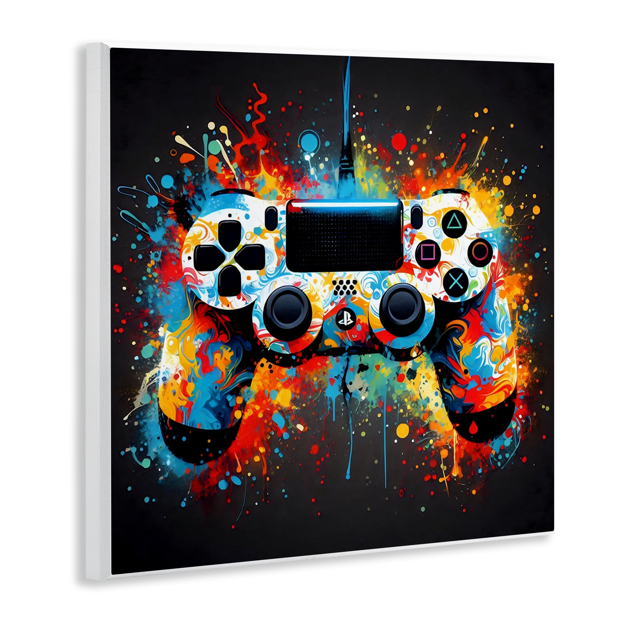 Stupell Industries Colorful Controller Swirl Wall Plaque Art, design by Creative Studio
