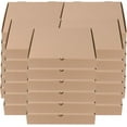thumbnail image 1 of 30 cajas de pizza cuadradas de cartón, cajas de pizza corrugadas, cajas de embalaje desechables para llevar, mantiene la pizza fresca, color marrón Kraft, 1 of 4