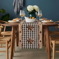 thumbnail image 2 of Western Texas Star Vintage Table Runner - 70 Inch Long, Kitchen Dining Table Runner Dresser Scarves, Rustic Wreath Wood Black Plaid Farmhouse Decor for Coffee Tables Wedding Party Banquet, 2 of 8