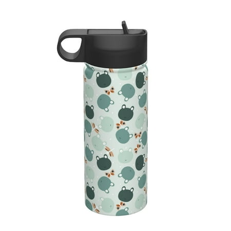 

Tideii Frog And Dragonflies for 18OZ Insulated Space Bottle Stainless Steel Water Cup with Straw Suitable for Outdoor Sports Unisex