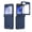 Blue, variant on Dteck Magnetic Phone Case for Samsung Galaxy Z Flip 6, Hinge Protection with Built-in Screen Protector, 360° Rotating Kickstand,Black