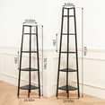 thumbnail image 6 of Yoobure Corner Shelf, 4-Tier Corner Bookshelf with Metal Frame, Ladder Corner Shelves Display Shelf for Bedroom Living Room, Tall Corner Bookcase Corner Plant Stand, 6 of 9