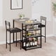 thumbnail image 2 of Kitchen mesa set para 2 con a almacenamiento estante. includes 2 forrado sillas. ideal para para small spaces y apartments (gray), 2 of 7