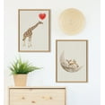 thumbnail image 6 of Kate and Laurel Sylvie On the Moon Framed Canvas Wall Art by July Art Prints, 18x24 Natural, Soft Animal Moon Wall Art Decor, 6 of 6