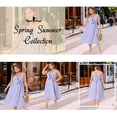 thumbnail image 2 of GRACE & GRANDEUR Women's Plus Size Cami Dress Flowy Midi Spring Summer Dresses with Cute Bow 2X Green, 2 of 8