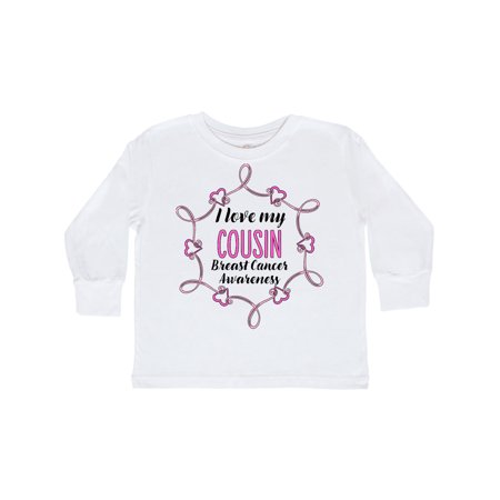 

Inktastic I Love My Cousin- Breast Cancer Awareness Gift Toddler Boy or Toddler Girl Long Sleeve T-Shirt