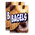 thumbnail image 1 of Bagels (24" X 36") Vinyl Decal Only (Pack of 2) |Sign|Sticker|Poster, 1 of 4