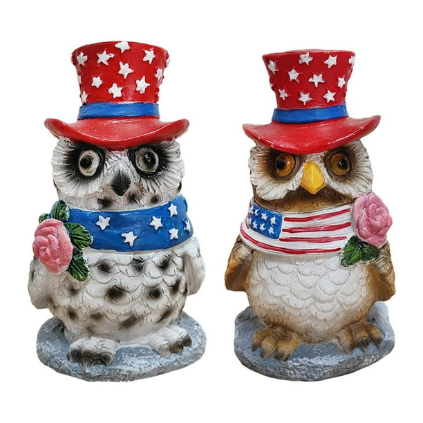 2 Estatuas De Búho Decorativas Modernas Y Bonitas De Resina Para Sala De Estar, Jardín Y Granja.