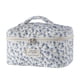 thumbnail image 1 of Bolsa de maquillaje uekeboag grande de viaje acolchada con estampado floral de algodón, 1 of 6