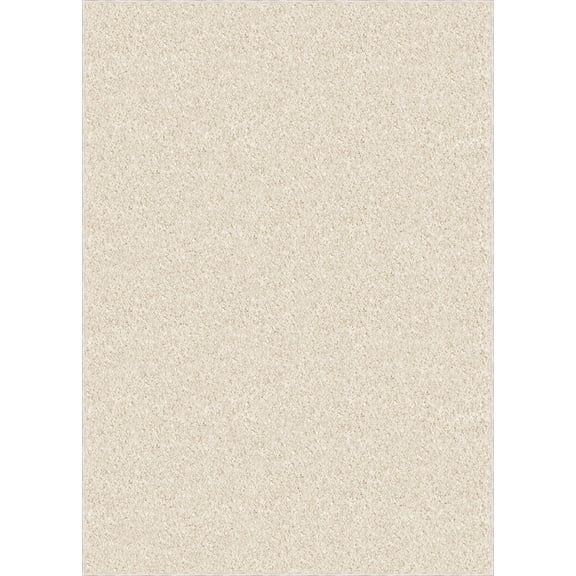 Mainstays Microfiber Plush Shag Area Rug, Ivory, 5' x 7'