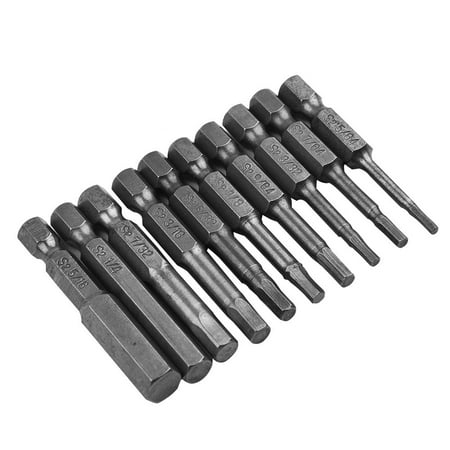 

Goodhd 10Pcs Magnetic Hexagon Screwdriver Bit Steel 1/4 Inch Hex Shank 50mm