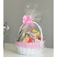 thumbnail image 5 of White Round Willow Gift Basket, with Gingham Liner and Handle, 5 of 11