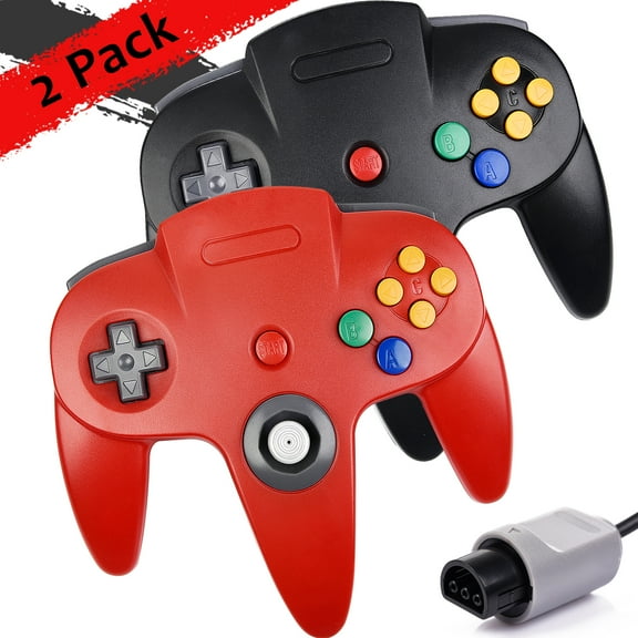 LUXMO Classic N64 Controller, Wired N64 Gamepad Controllers with Upgraded Joystick for N64 Video Game Console N64 system