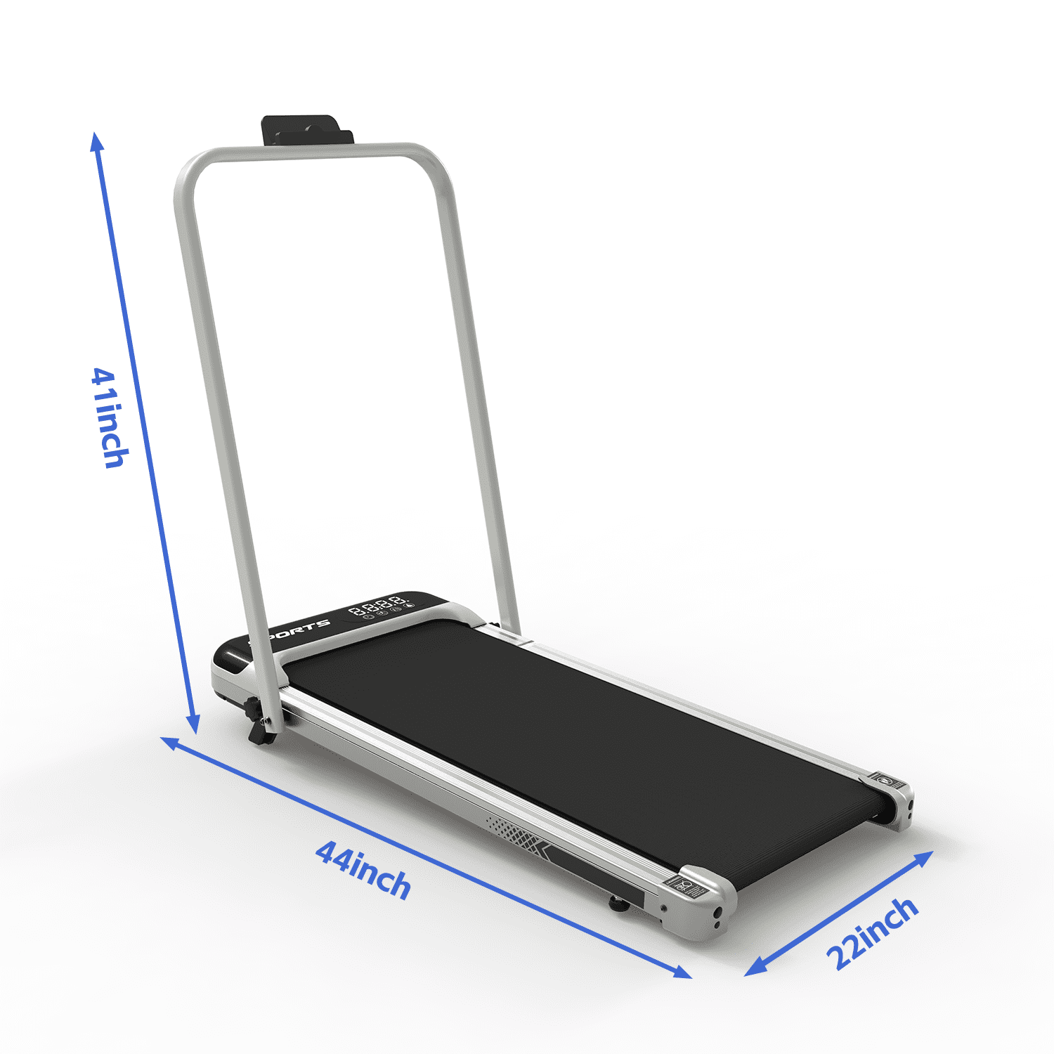CZBZ 3 in 1 Under Desk Treadmill with 9% Incline, Handle Bar, Portable Foldable Walking Pad with 2.5HP Quiet Motor for Home Office Walking Jogging, Remote Control & LED Display, 265LBS Capacity