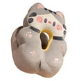 thumbnail image 1 of Cute Animal V Shape Nap Pillow, V Shape Nap Pillow Cute Cartoon Patterns  For Office Grey Cat, 1 of 8