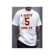 thumbnail image 1 of Men's "i Got 5 on it" Graphic T-Shirt - Casual Round Neck Short Sleeve Cotton Tee with Washington Football Team Print - Comfortable, Breathable, Versatile for outdoor Sports & Casual attire, 1 of 7