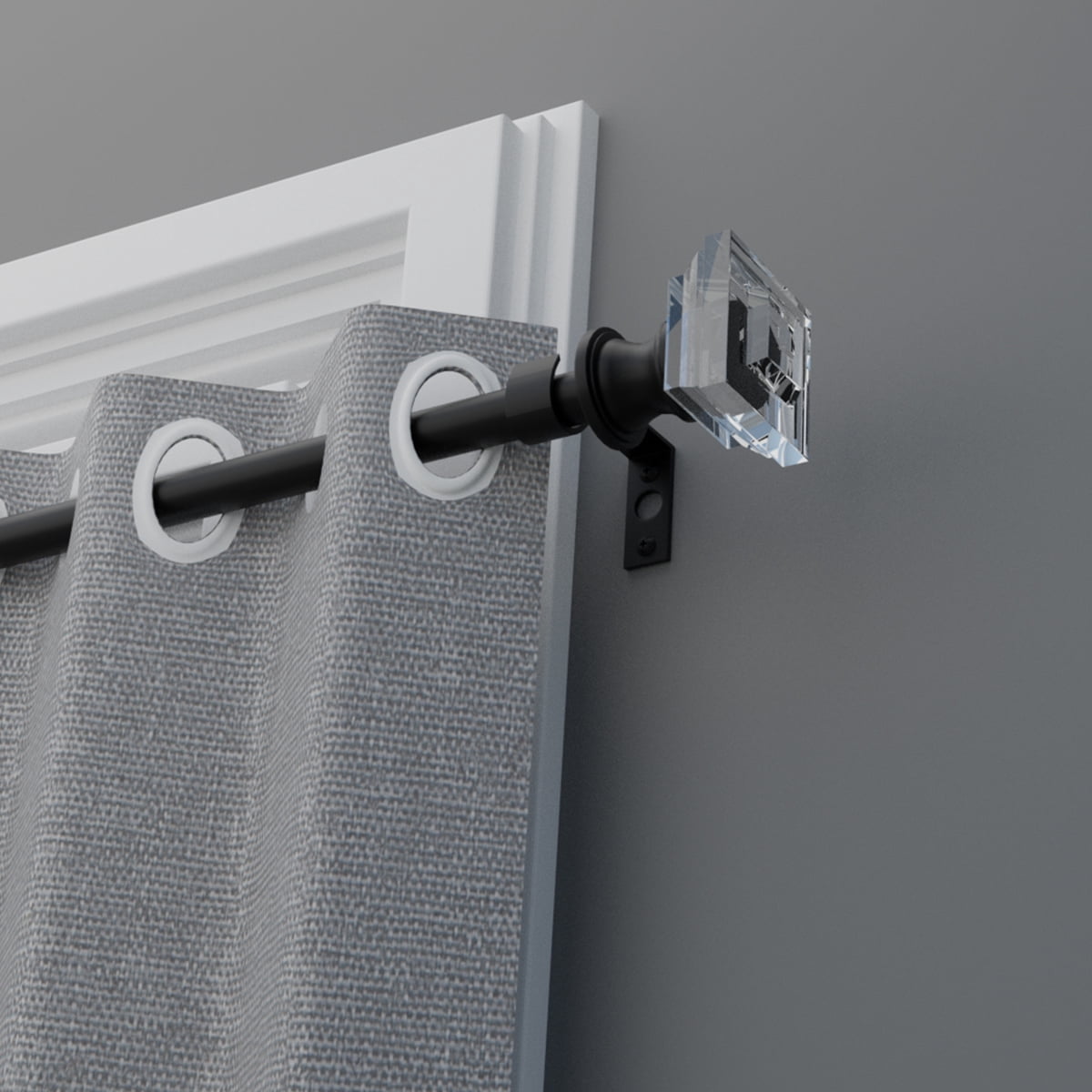 WL.Rocaille 3/4” and 1” Adjustable Decorative Curtain Rod Set, 48”-84”