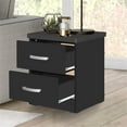 thumbnail image 7 of Better Home Products Cindy Faux Wood 2 Drawer Nightstand in Black, 7 of 7
