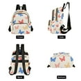 thumbnail image 4 of FORMRS Mini Backpack Purse for Women Quilted Travel Daypack Casual Shoulder Bag, Red Butterflies, 4 of 7