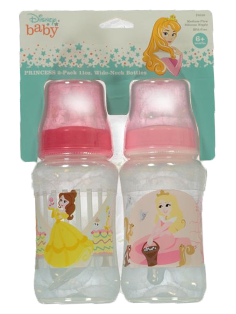 Disney Princess Baby Girls' 2Pack 11 Oz. Wideneck Baby Bottles