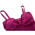 thumbnail image 4 of Hilor Plus Size Tankini Top for Women Retro Ruched Swimsuit Top with Ruffle Hem, 4 of 6