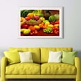 thumbnail image 3 of Cuadros Decorativos Pintura de diamantes Cosecha de frutas Cuadro de pared de mosaico redondo completo 5D Kit de bricolaje 40x30cm JShteea Nuevos Originales, 3 of 9