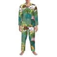 thumbnail image 3 of Sikiie Garden Farm Mens Pajama Set, Soft Warm Long Sleeve Sleepwear, Cozy Button-Down Pjs for Men-X-Large, 3 of 7