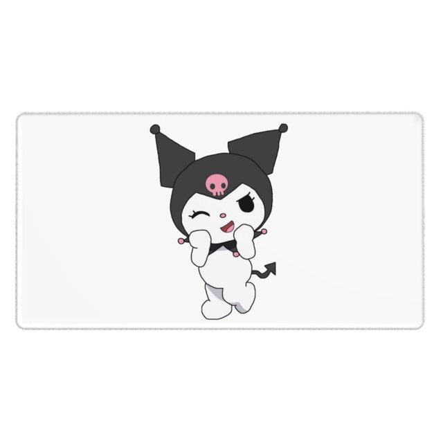 Alfombrilla de ratón Kuromi para juegos, alfombrilla de ratón grande, alfombrilla de ratón de goma antideslizante para trabajar, jugar, oficina, 15,8 x 29,5 pulgadas