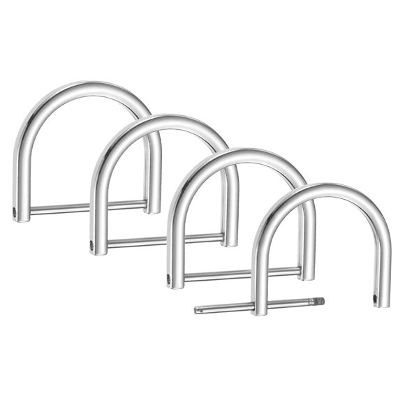 Ganchos de clip giratorios Uxcell [4 piezas] - Ganchos de clip para llaveros, uso para hacer llaveros - [Plata - 1.7 PULGADAS] Clip en D de aleación de zinc, hardware para cordones
