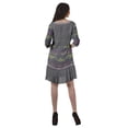 thumbnail image 5 of Moomaya Georgette Printed Wrap Style V-Neck Mini Dress For Women Casual Outfit, 5 of 6