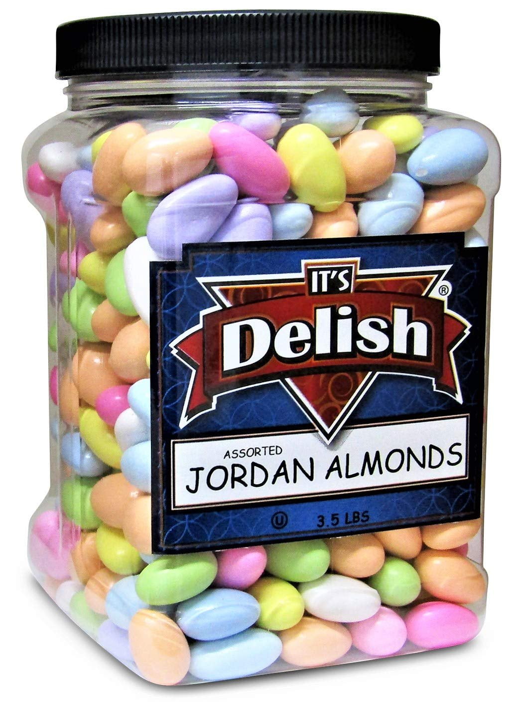 Assorted Jordan Almonds by Its Delish, 3.5 lbs Jumbo Container Pastel ...
