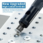 Minova Rivet Removal Tool, High Cobalt Rivet Removal Drill Bit, Suitable for Durable and high-Frequency use with Standard and Stainless Steel 1/8, 5/32, 3/16, 7/32,1/4 Rivets